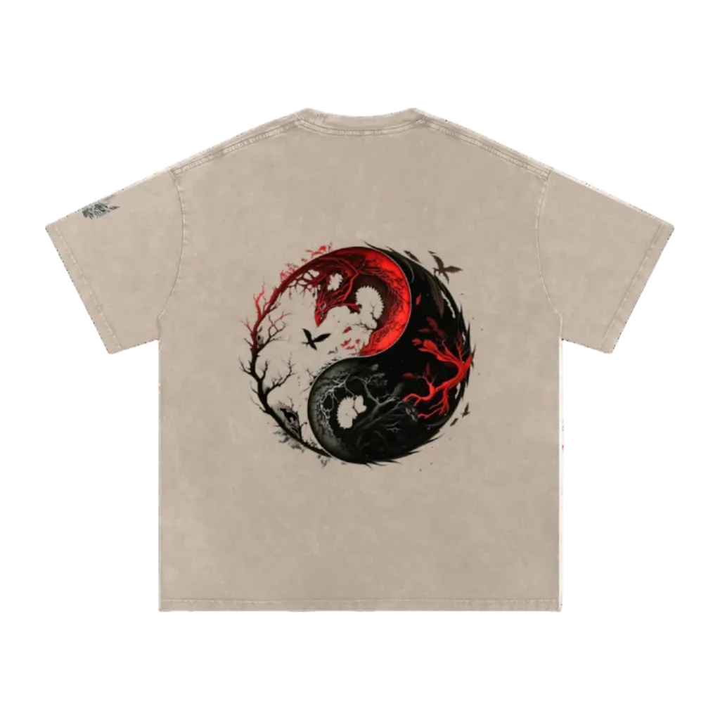 Yin & Yang Oversized Cotton T-Shirt