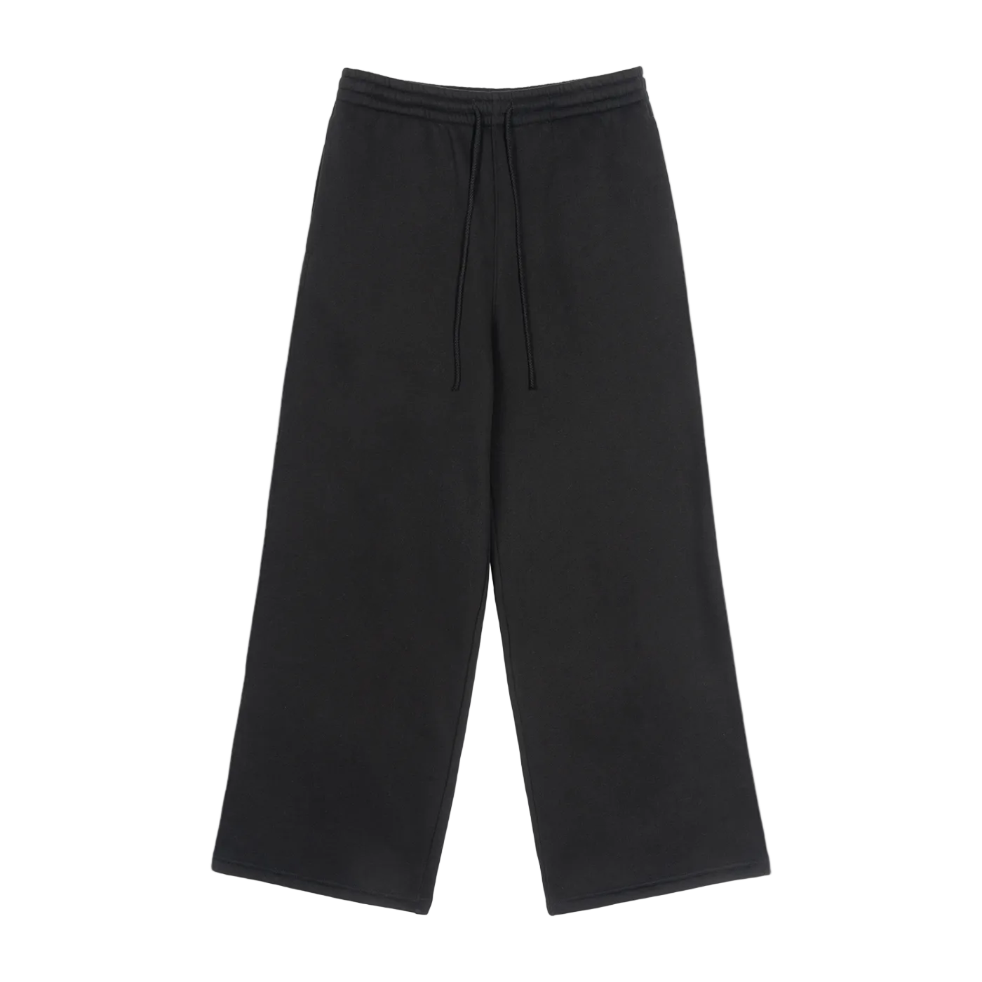 Fleece Drawstring Straight-Leg Sweatpants