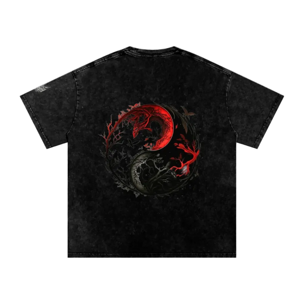 Yin & Yang Oversized Cotton T-Shirt