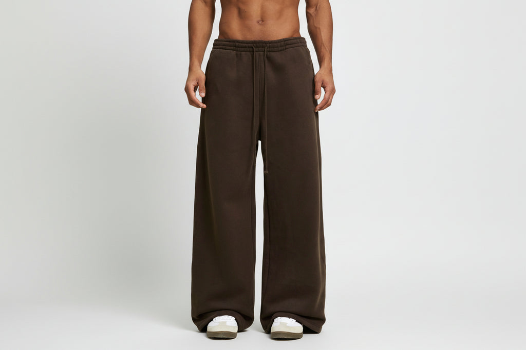 Fleece Drawstring Straight-Leg Sweatpants
