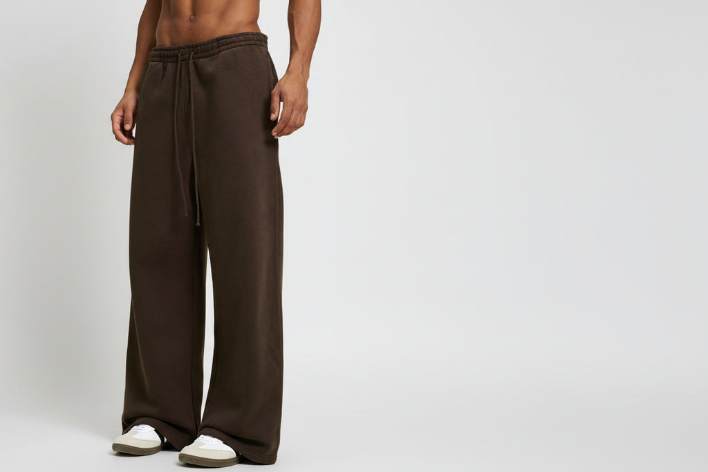 Fleece Drawstring Straight-Leg Sweatpants