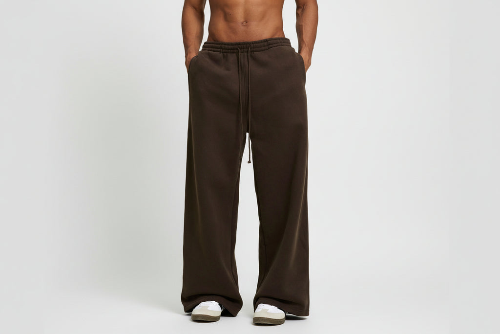 Fleece Drawstring Straight-Leg Sweatpants